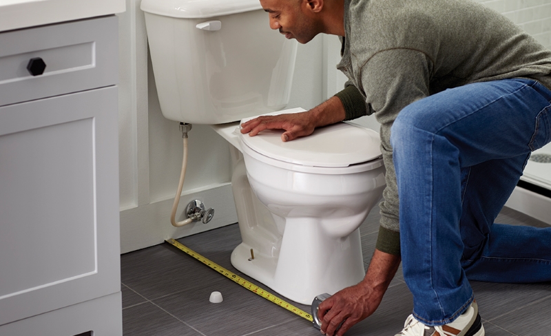 measure for new toilet