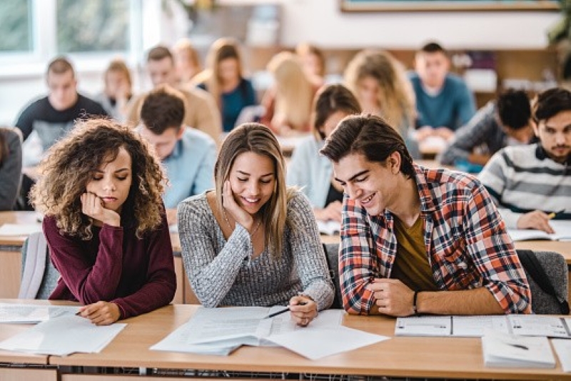 students in a classroom